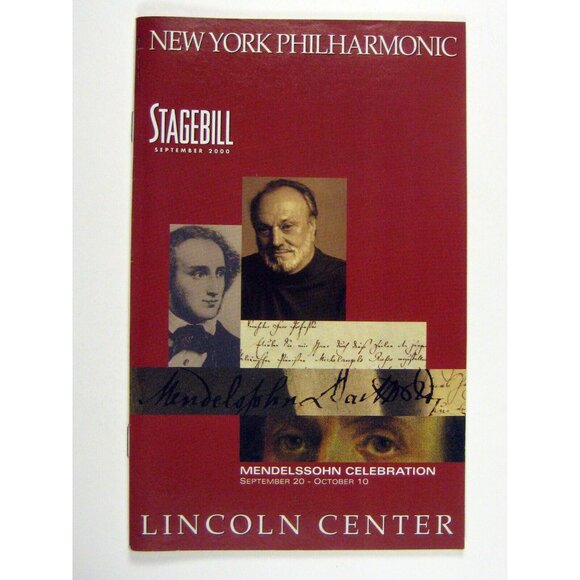 New York City Philharmonic Stagebill 2000 Lincoln Center Mendelssohn Celebration - Picture 3 of 9